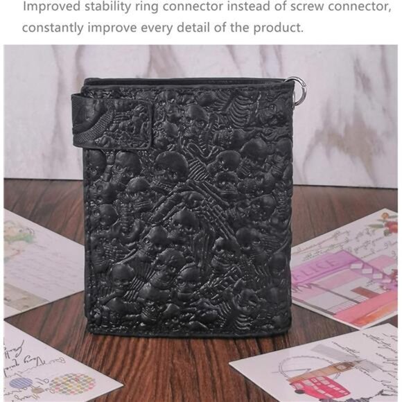 Unisex Punk Gothic Skull Biker Wallet with Stainless Chain Trucker - Picture 5 of 16